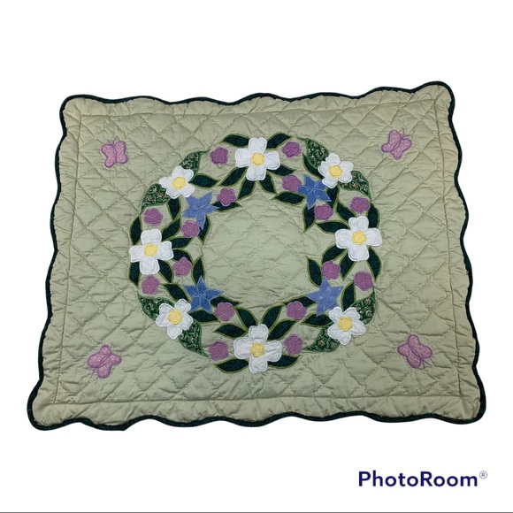 Glynda Turley Quilt FLORAL RING Pillow Sham Standard 1 Shabby Country Chic - Picture 3 of 7